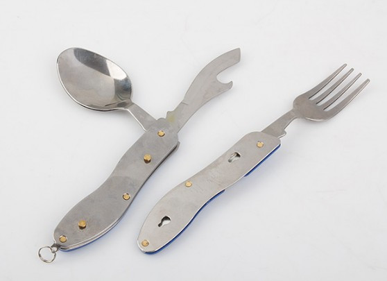 ست قاشق ، چنگال و چاقو سفری و کوهنوردی تاشو (سرهم)