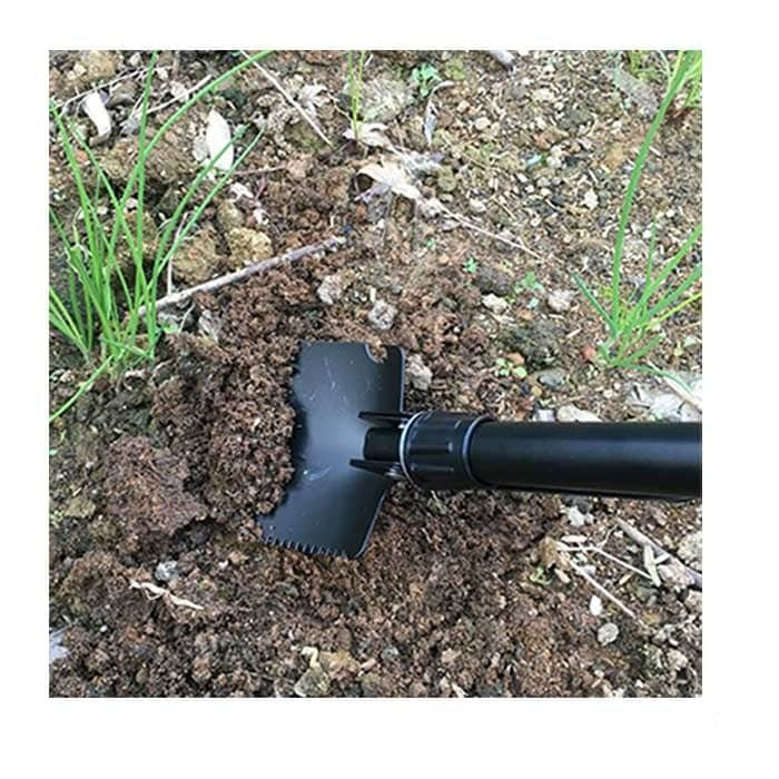 بیل کلنگ تاشو، MoreChioce قابل حمل 41.5 سانتی متر بیل تاشو چند منظوره بیل دستی فولادی کربنی بیل تاشو برای شکار کمپینگ ماهیگیری پیاده روی، مشکی