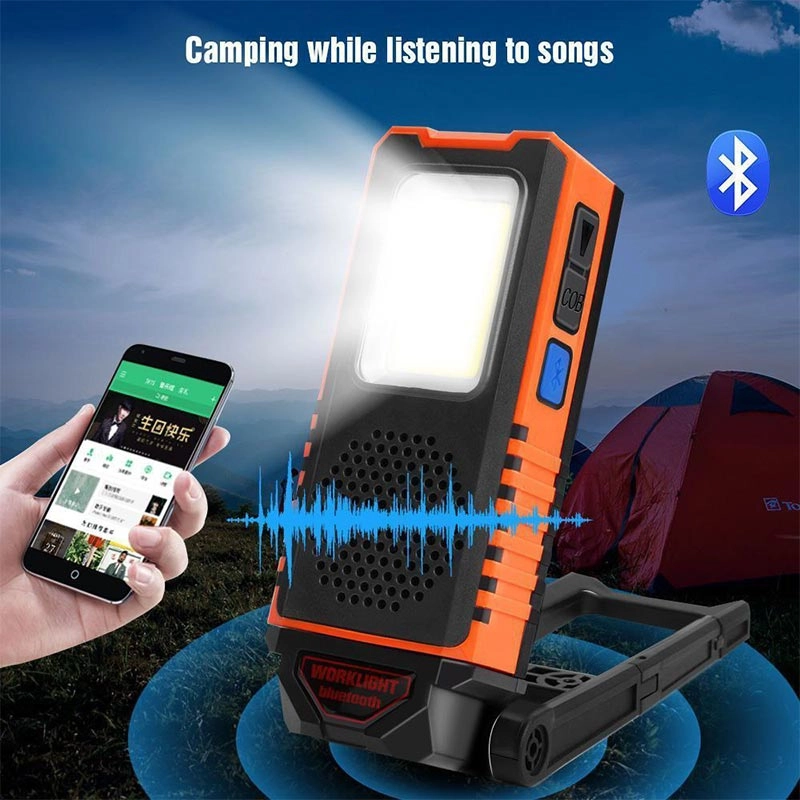 Rechargeable lamp with Bluetooth speaker