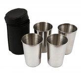 Pack of four steel cups
