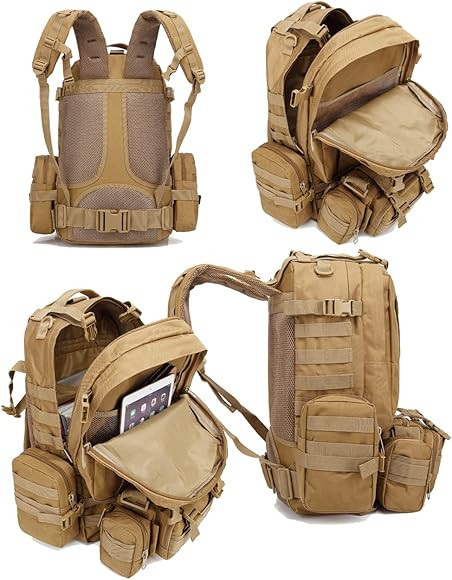 کوله پشتی 4 تکه ۶۰ لیتری اورجینال نظامی