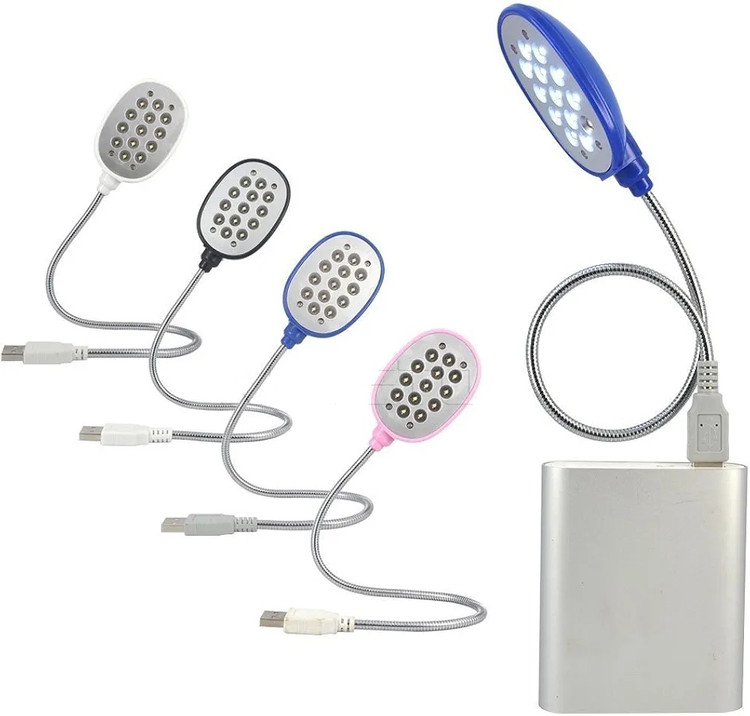 چراغ مطالعه با 13 عدد LED وپورت USB