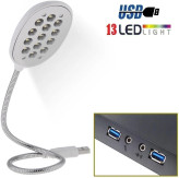 چراغ مطالعه با 13 عدد LED وپورت USB