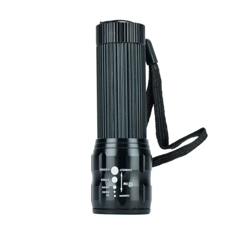 چراغ قوه زوم دار کوچک باطری خور کیف دار