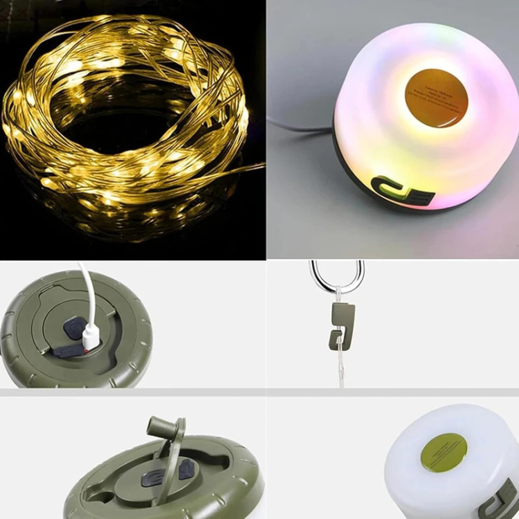 چراغ چادر ریسه ای شارژی YD-2314