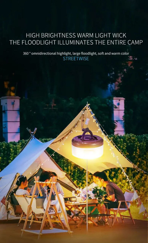 چراغ چادر ریسه ای شارژی YD-2314