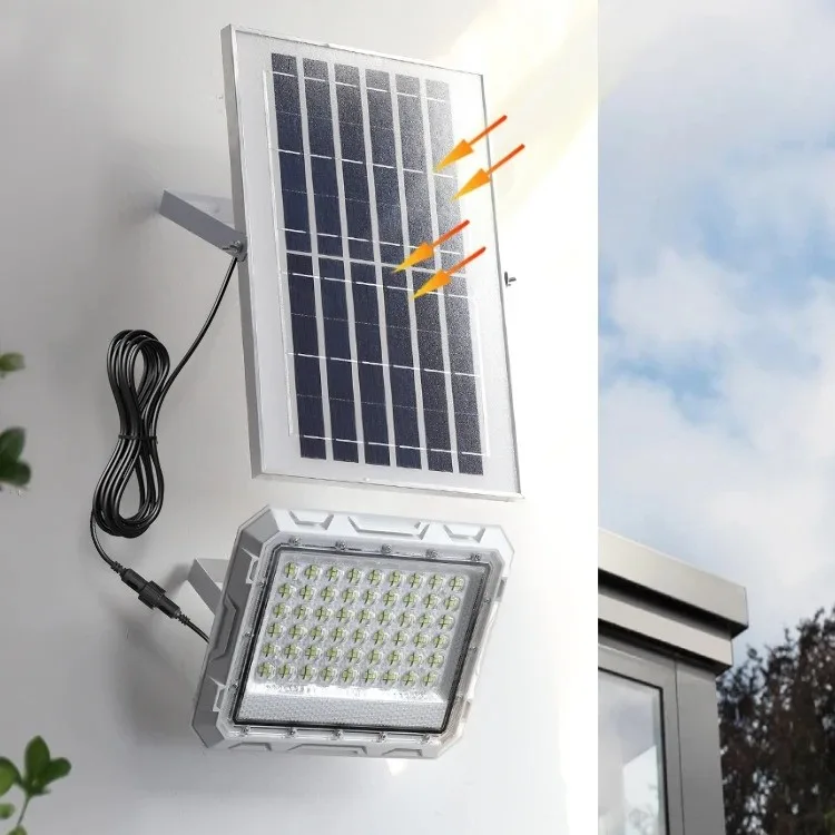 پروژکتور خورشیدی LED پنل جدا مدل ریموت دار
