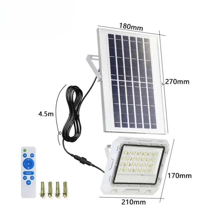 پروژکتور خورشیدی LED پنل جدا مدل ریموت دار